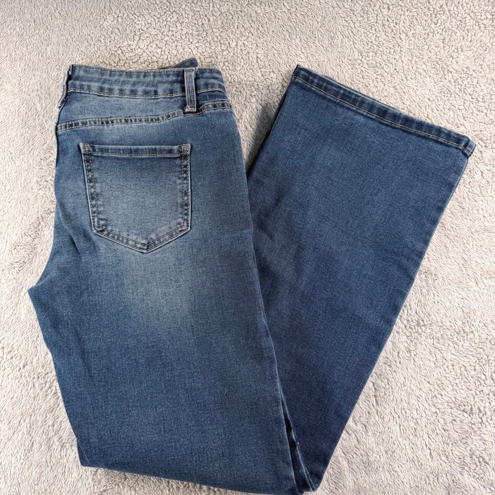 Refuge Denim Low Rise Stretch Bootcut Jeans Y2K Classic Juniors 07 Blue